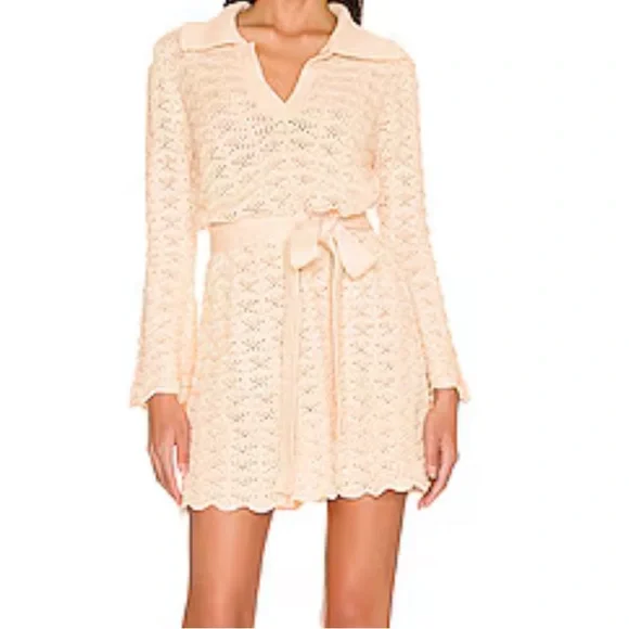 chinese dress ladies Patbo Rhythmic Lace Tie Shoulder Mini Dress main image 1